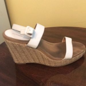 Style & Co White Wedge Sandals
